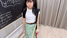 CUTE ASIAN HORNY GIRL SEDUCES TEACHER IN UNIFORM!