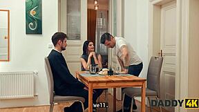 Daddy4K: Is My Hot GF Quietly Cheating While I Watch TV?!