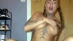 Scottish tattooed goth teen fingers her wet pussy so intensely before anal play