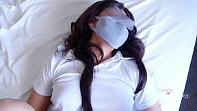 Perverted teacher lifts teen uniform skirt fucks her cums inside for grade