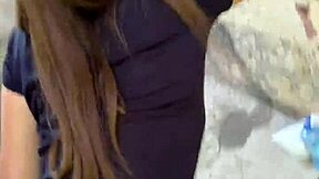 18YO Flashes Public Blowjob Rough Doggy Cowgirl Ride