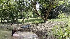 Albina barebacks stranger in woods after his stroke session