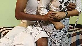 husband grabs maids daughter for sudden hard fuck session