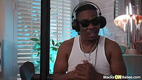 blonde teen chokes on first big black cock deepthroat