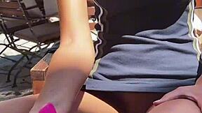 18YO Flashes Public Blowjob Rough Doggy Cowgirl Ride