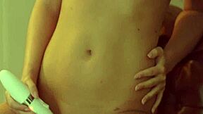 barely legal teen fingers wet pussy solo with dildo toys