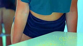 i rubbed my wet pussy so hard on that desk corner it felt amazing