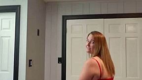 Young Stud Rips Clothes Off Teasing Housewife Stripping To Music