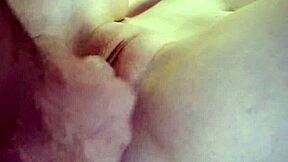 skinny young babe's juicy pussy gently fucked in extreme bed close-up slime explosion