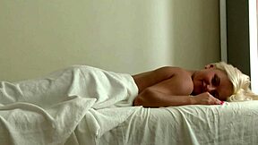 Super cute shaved blonde teen cheats boyfriend doggystyle with masseur cumshot 😏💦