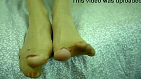 sexy blonde milf's nylon feet beg for your hot cum fetish