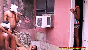 Naughty ebony girlfriend moans wild as I bang her pussy deep?