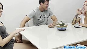 brazilian blonde huge ass sister-in-law fucked while wife cooks