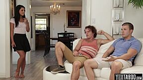 i'm at this huge blowbang party with cute gina valentina