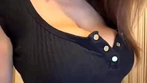 hey neighbor's big natural tits milf masturbates pussy on webcam homemade