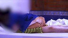 shy petite indian aunt cheats with sister's shy college friend at hotel