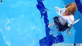 Skinny Ashlee Rose's Big Ass Tits Drip in Sexy Pool Wetlook