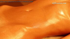 russian brunette teen abel gets oiled massage first time orgasm