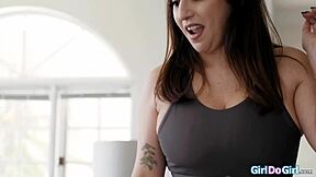 What Is Your Tongue Doing Deep in My Petite Wife's Small Tits Ass During Massage?