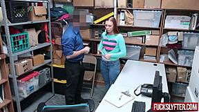 Officer Fucks Thief Ornella Morgan's Shaved Pussy Hard!