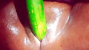 Hey, check out this desi bhabhi village wife going wild fucking herself with a huge cucumber on the ranch