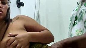 gostosa can't hold back fucks huge black cock in club bathroom doggystyle