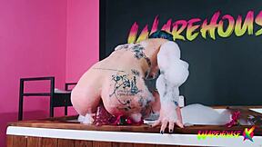 Skinny emo slut, want this big dildo destroying your tight ass?