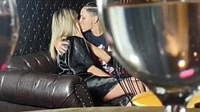 gostosa can't hold back fucks huge black cock in club bathroom doggystyle