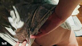 Skinny Italian sales assistant with small tits bends for rough big cock sex in changing room