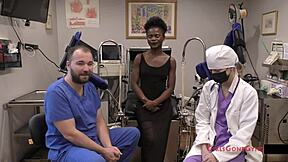 rina arem's gyno exam by doc tampa and nurse stacy got wild... gloves speculum spread!