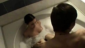 anastasia and bumbas get wild jacuzzi fun together