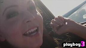 Blonde Milf's Perfect Big Tits Bounce Naked In Outdoor Lesbian Fuck