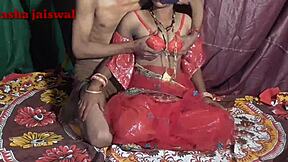 Emotional bride fucked hard on suhag raat with Hindi moans