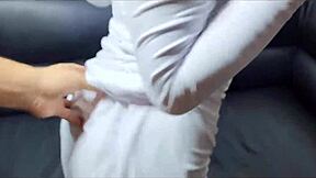 Naughty big ass stepsis rides daddy's cock raw!