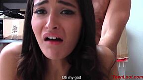 Petite shoplifter teen caught... ready for her police pounding lesson?