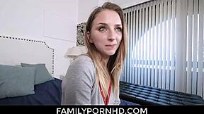 Brunette Stepsis Explodes Squirting All Over Bros Monster Cock In Wild Hardcore Session