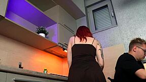 Step Mom Facesits After Banana Drop Then Kitchen Ass Pounded