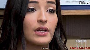 Petite shoplifter teen caught... ready for her police pounding lesson?