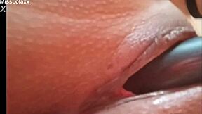 JUICY LATINA PUSSY POUNDED BY DILDO IN BED!