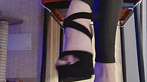 yo dirty british teen slut fingers pussy in shower leggings feet tease