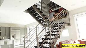 Aria sky's ginger teen ass rides big cock 😈 cowgirl deepthroat! 🔥