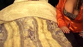 blonde big tits slut rides cock cowgirl to cumshot heaven