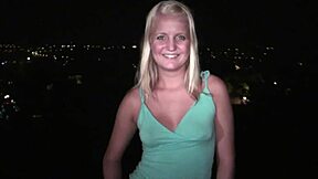 blonde teen heads to dogging spot for public orgy pounding her pussy raw