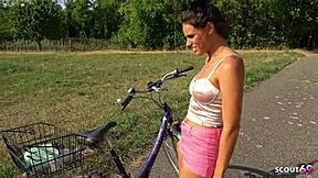 Skinny german latina christy ley risks public outdoor fuck stranger rough gagging deepthroat