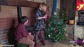 Handsome Stud Fucks Stepmom Christmas Decor