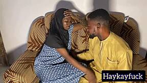 Hijab teen rides big cock with wild horny passion