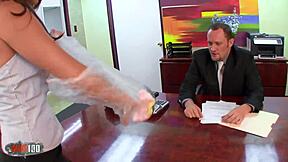 Sassy Secretary Begs Boss for Deep Pussy Pounding