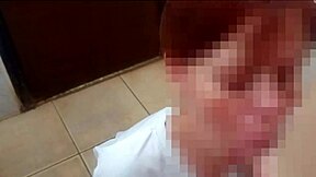 Redhead Teen Catches Cousin Jerking in Shower and Helps Bareback