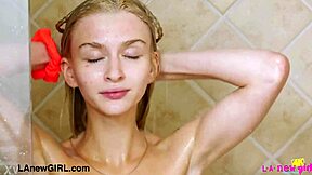 Cute Blonde Teen Daddy's Girl Takes Shower Interview Casting Petite Milf Photoshoot