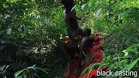 farmers sneak bush fuck with petite ebony teen caught on tape